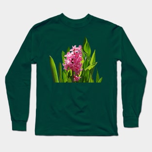 Hyacinths - One Pink Hyacinth Long Sleeve T-Shirt